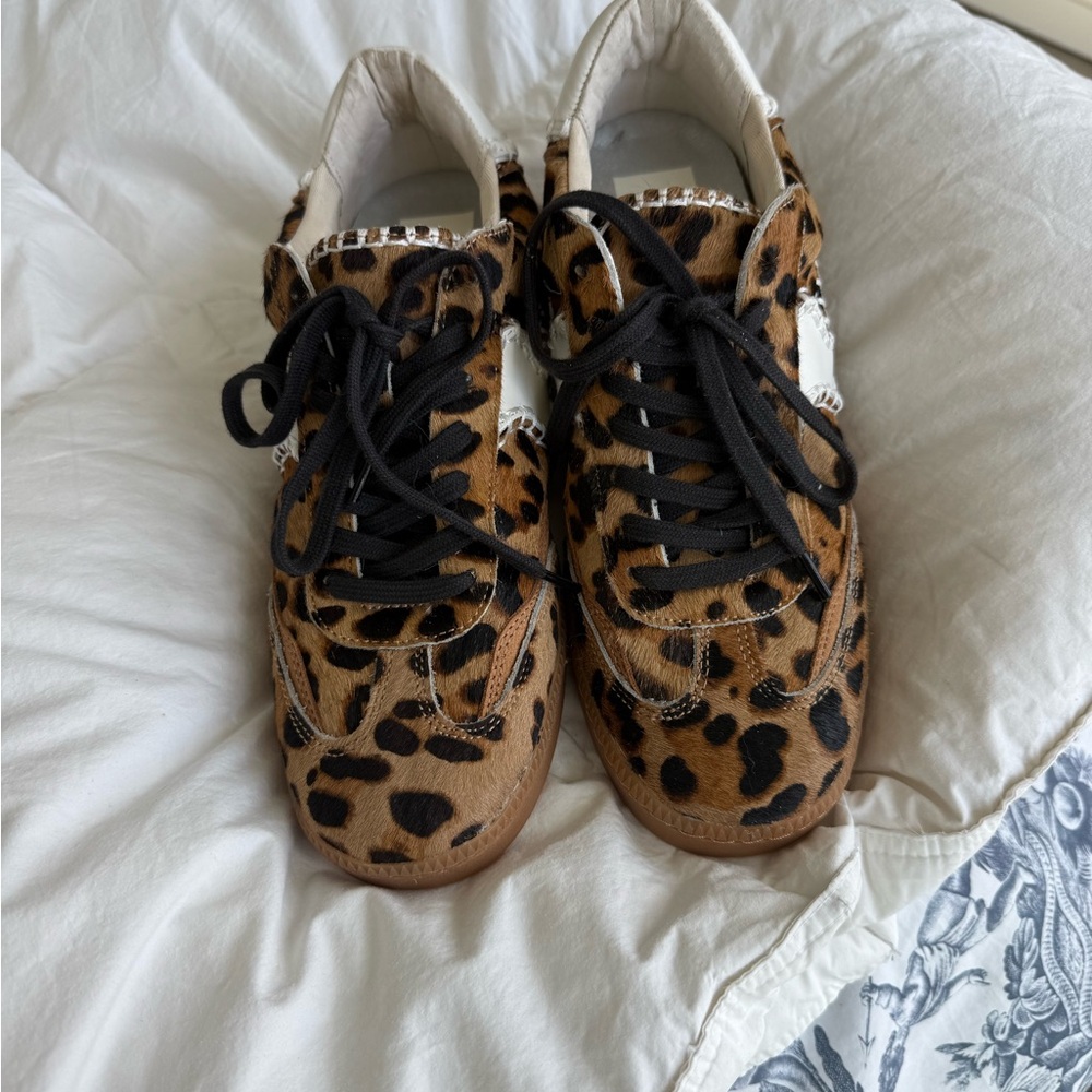 Dolce Vita leopard Print Sneakers pony hair